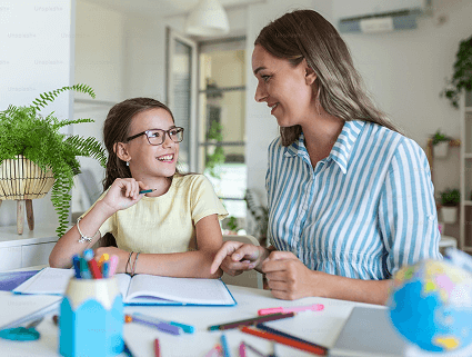 Parent and child engaged in hands-on learning